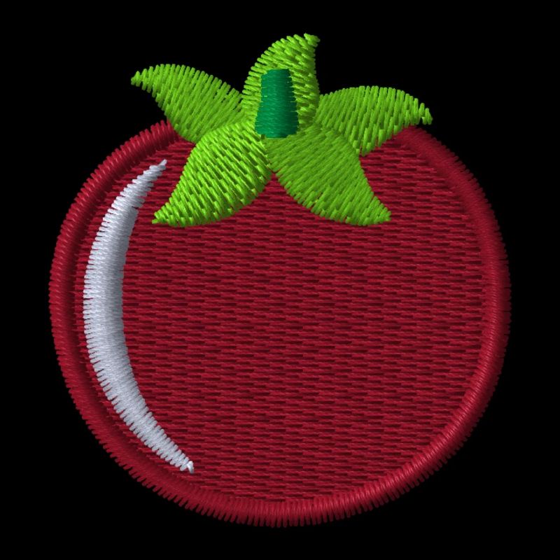 Tomate bestickt