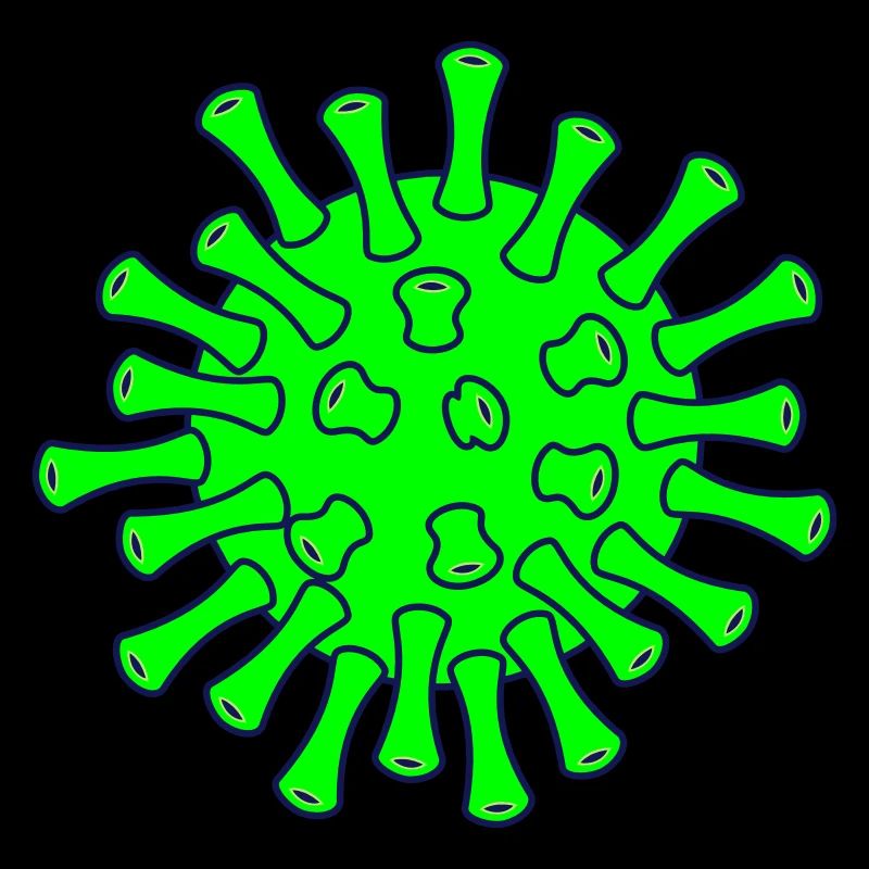 Illustration de la molécule verte de Covid