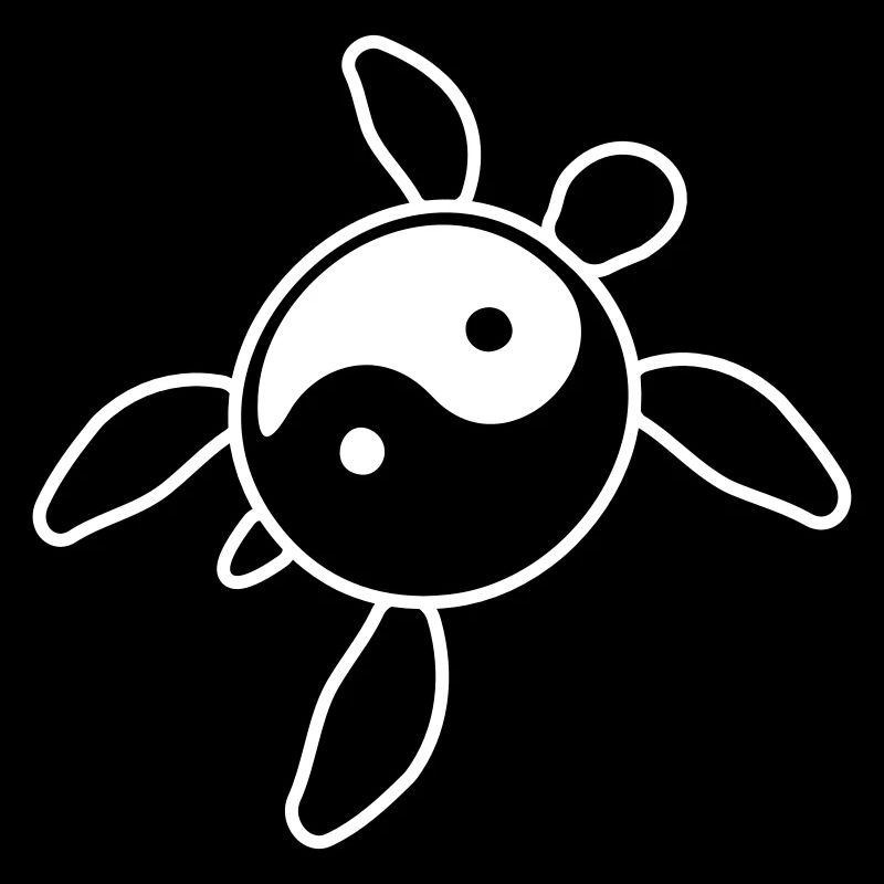 Schildkröten Panzer Yin Yang Symbol Gleichgewicht