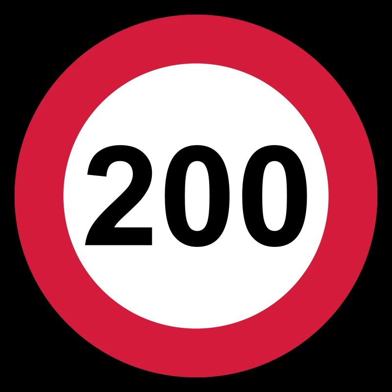 Geschwindigkeitsbegrenzung 200 km/h