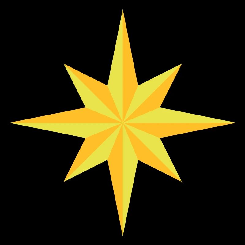 Étoile dorée à huit griffes