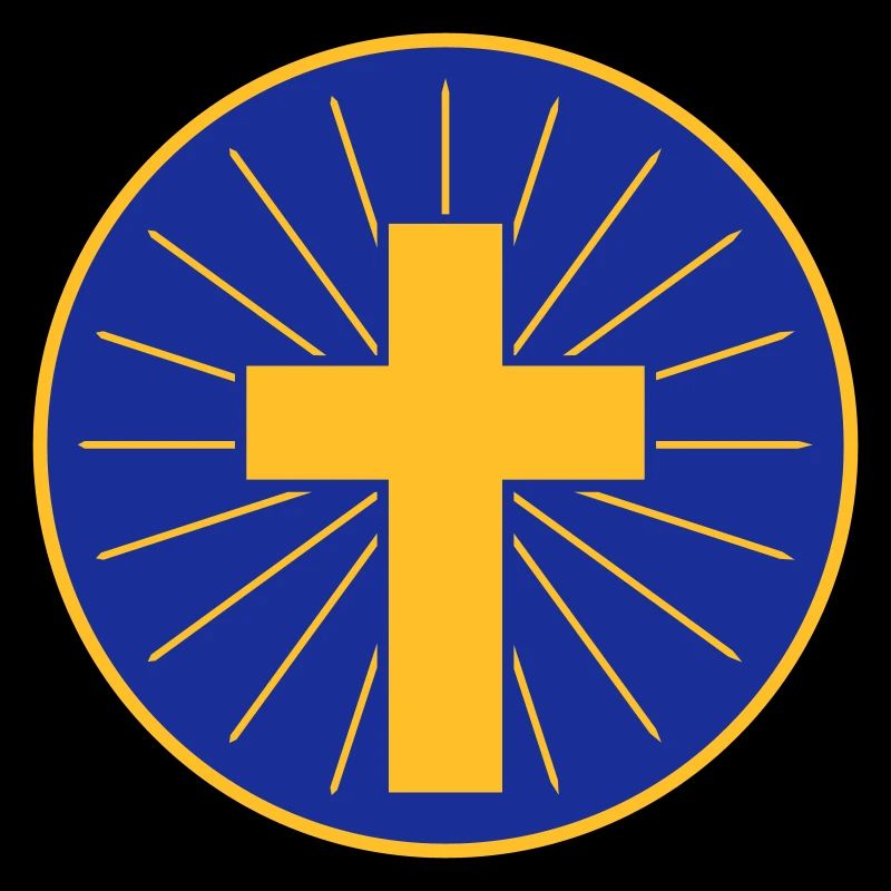Golden Cross With Rays