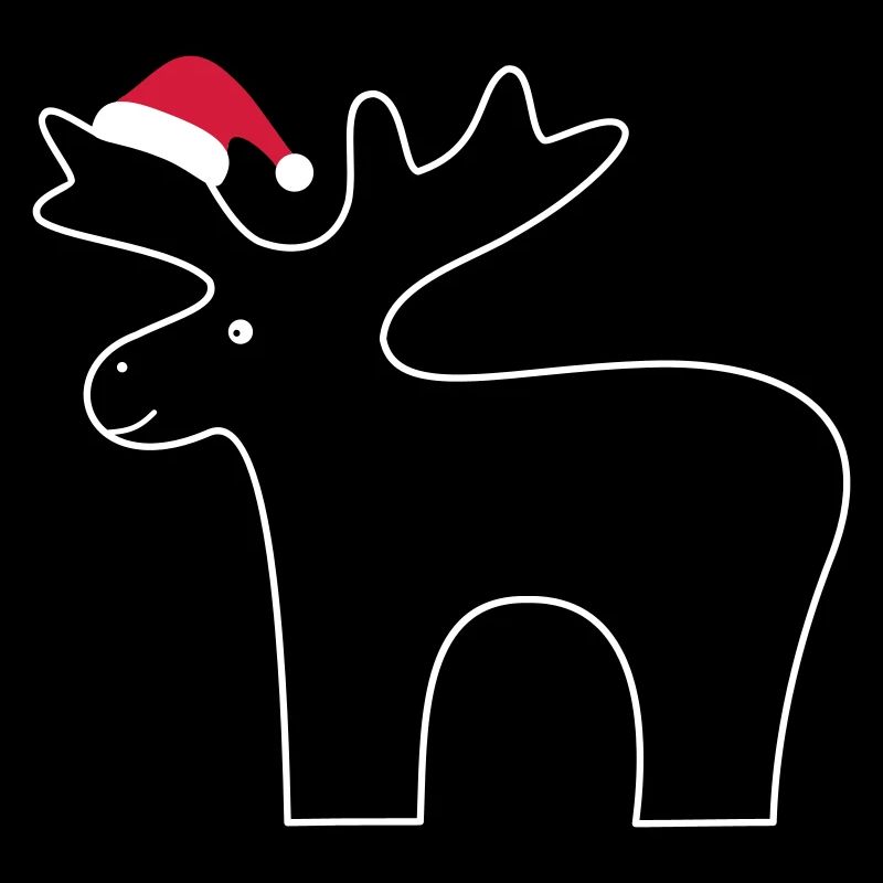 Renne avec chapeau de Père Noël