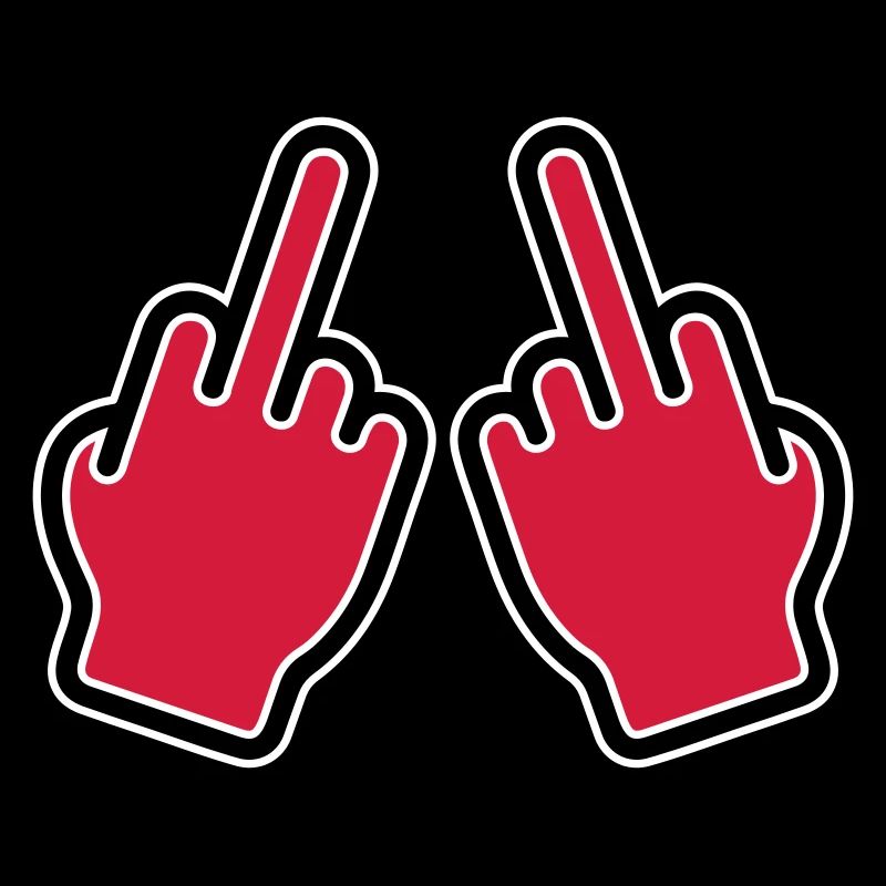 Mittelfinger Zeichen Hand