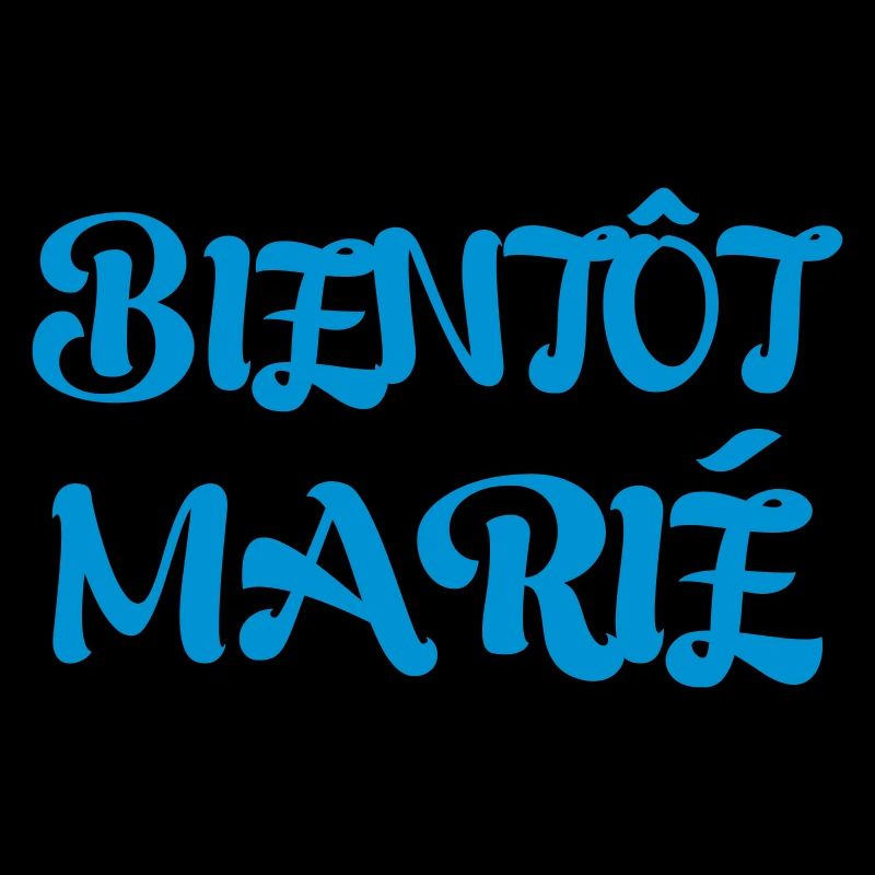Bientôt Marié : Typographie Bleue Team Gendre