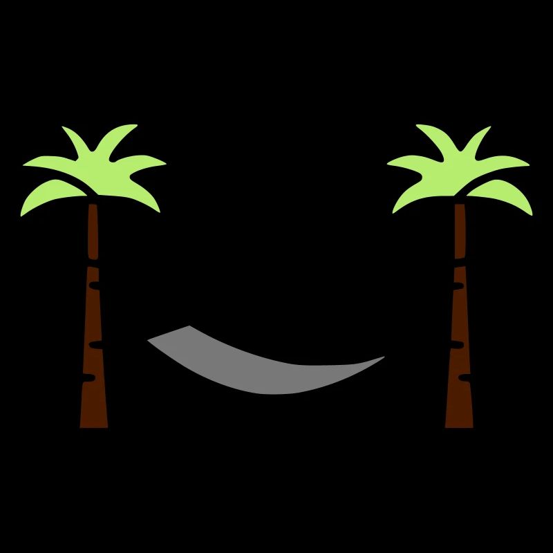 Hängematte Palmen Flat Design