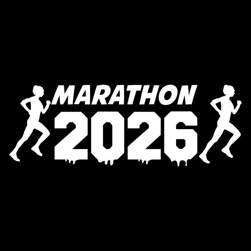 Conception de la silhouette du coureur Marathon 2026
