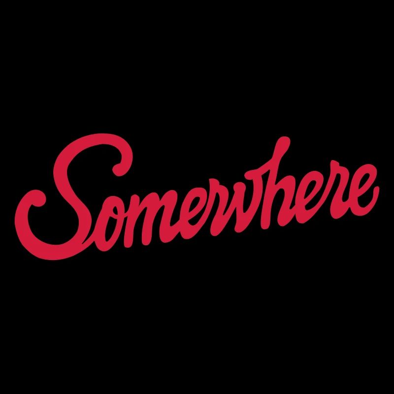 Quelque part Calligraphie Conception de Lettrage à la Main