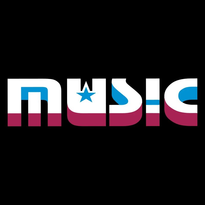 Lettrage de musique 3D avec étoiles