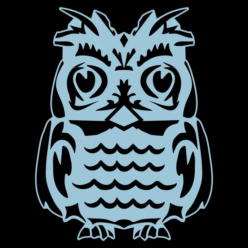 Light Blue Abstract Owl