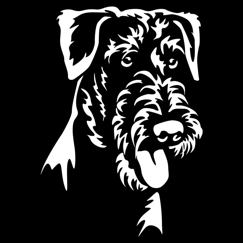 Airedale Terrier Kopf "Black Edition"
