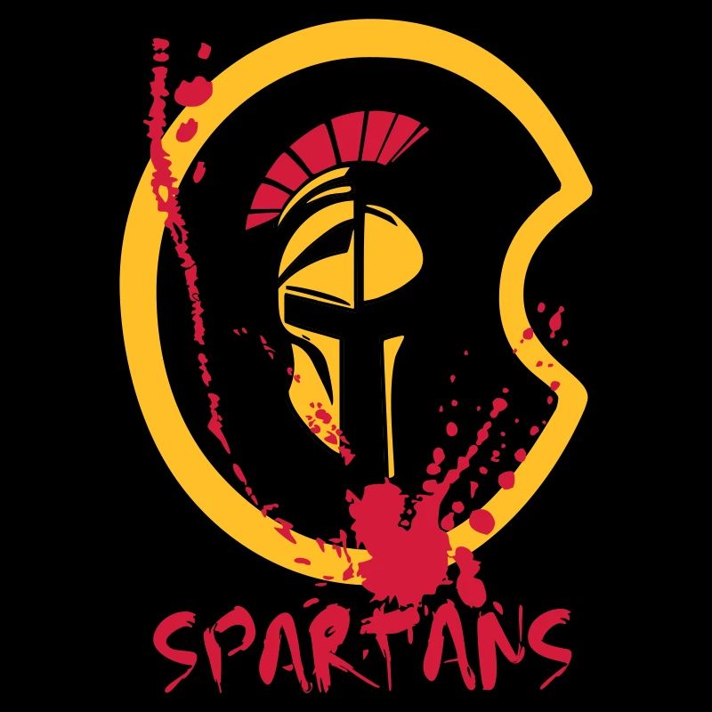 Helm Sparta mit Schild und Blut 4