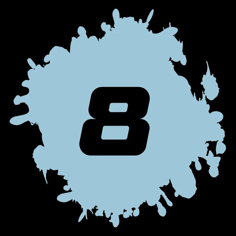Neon Eight Splatter Design