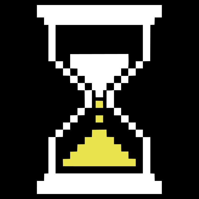 Pixel Hourglass Loading Bar Retro Gaming