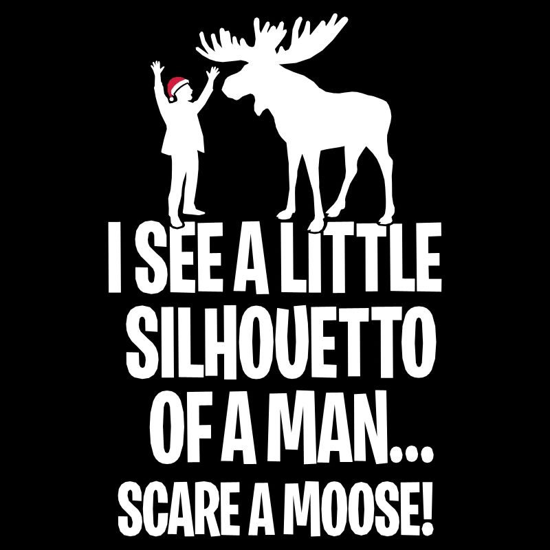 Weihnachten Sehe ich ein kleines Silhouetto eines Mannes Rock