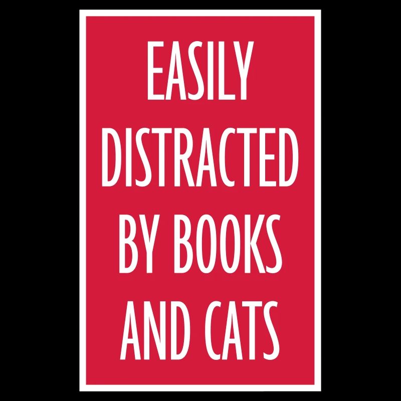 Easily Distracted By Books And Cats Cat Book