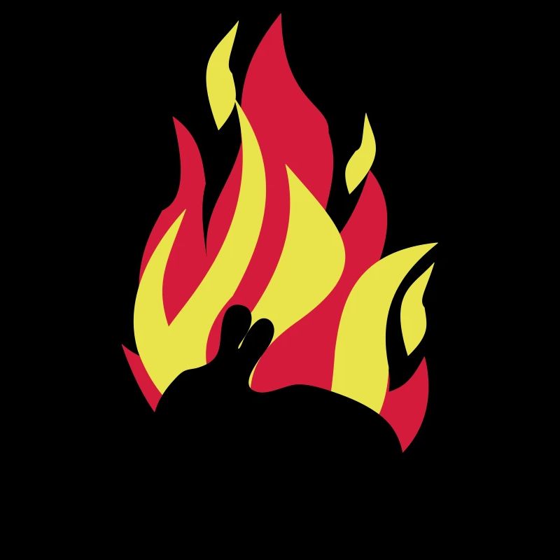Hase mit Feuer