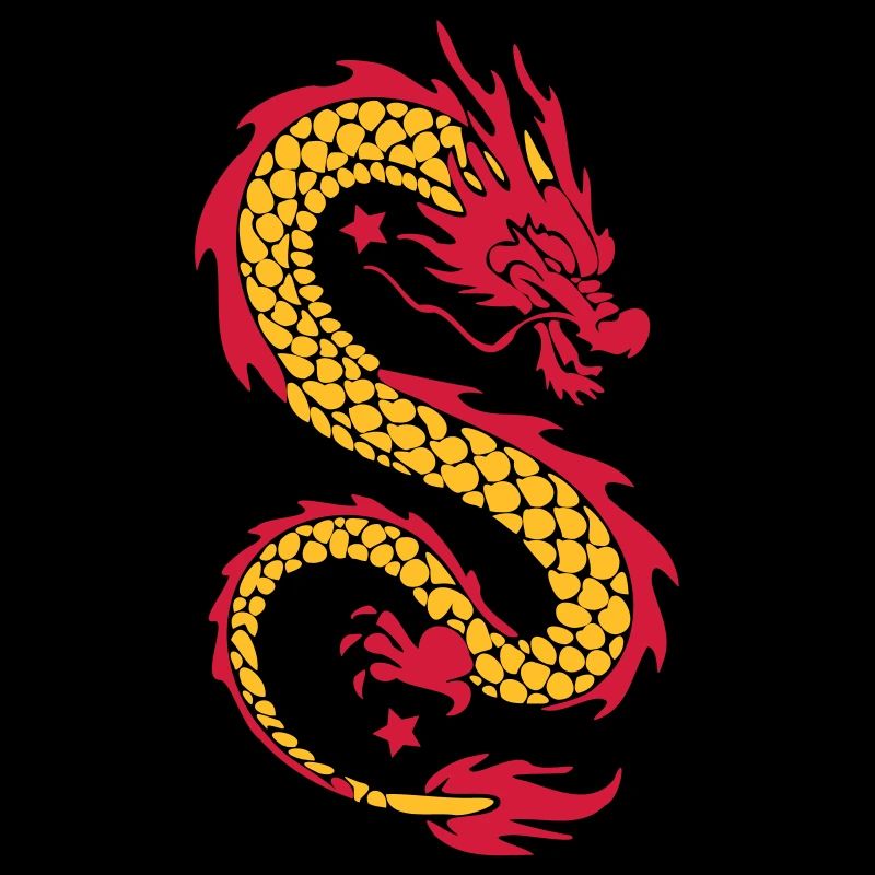 Goldenes Drachenflammenemblem