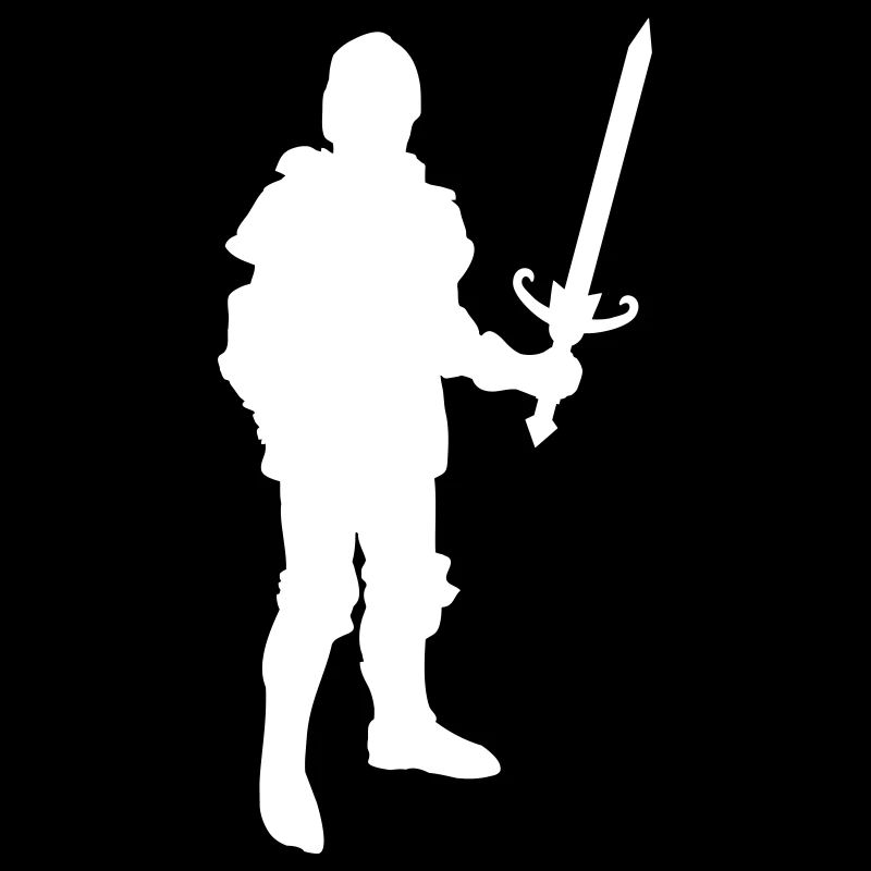Ritterheld Silhouette mit Langschwert