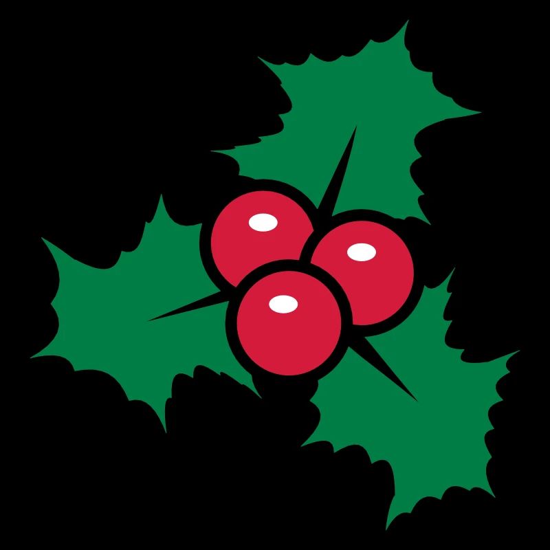 Stechpalmenblätter mit roten Beeren