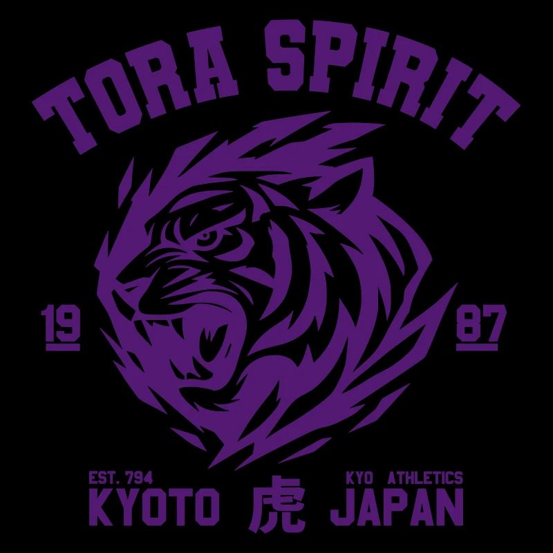 Couleurs de style typographique du tigre japonais sélectionnables