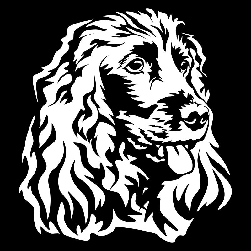 Cocker Spaniel Kopf "Black Edition"