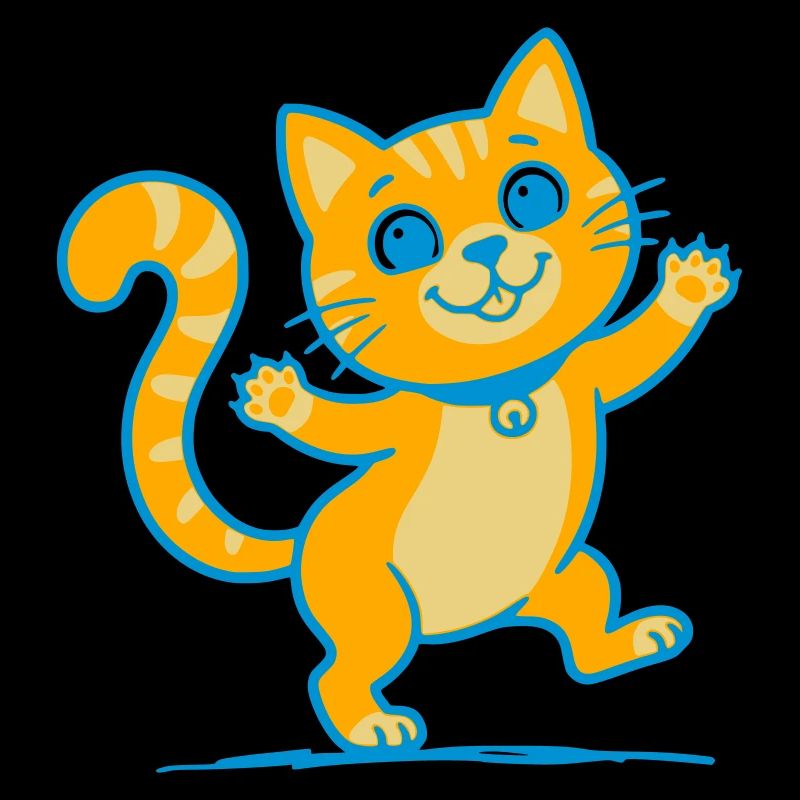 Lächelnde Orange Katze