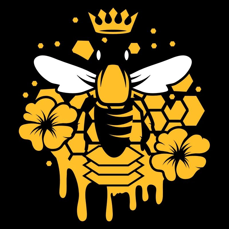 A bee with a crown