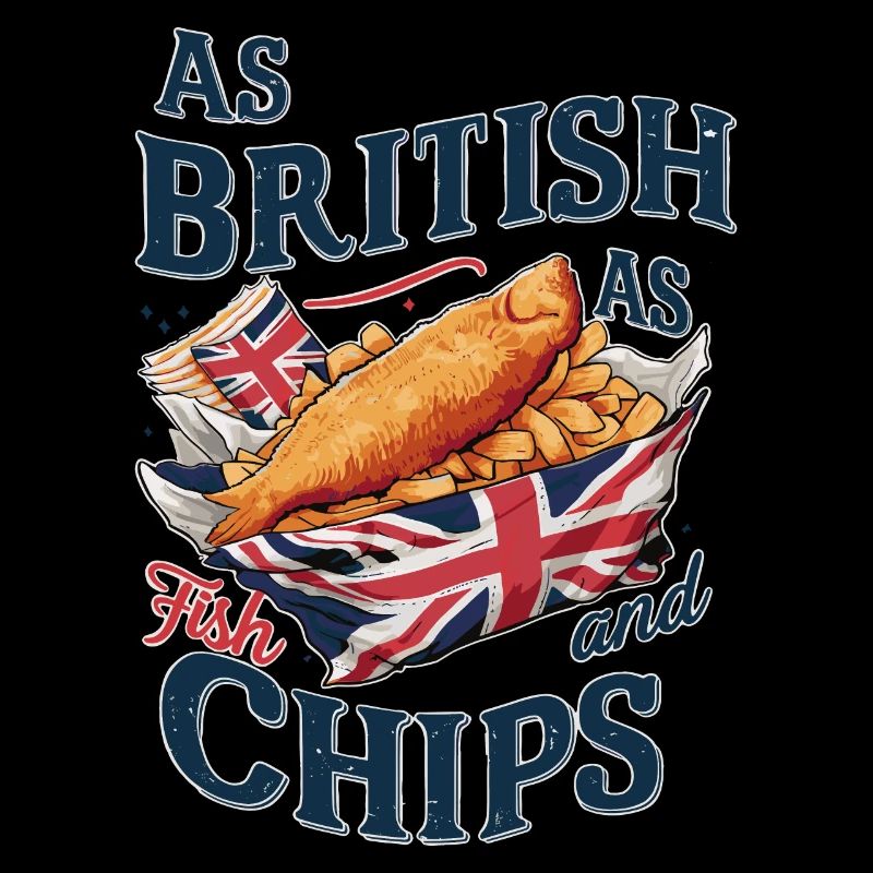 British Pride Fish and Chips Union Jack Design