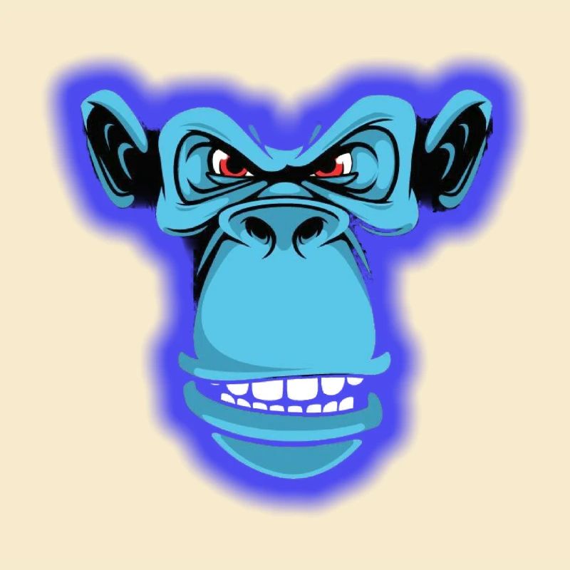 Blauer Affe
