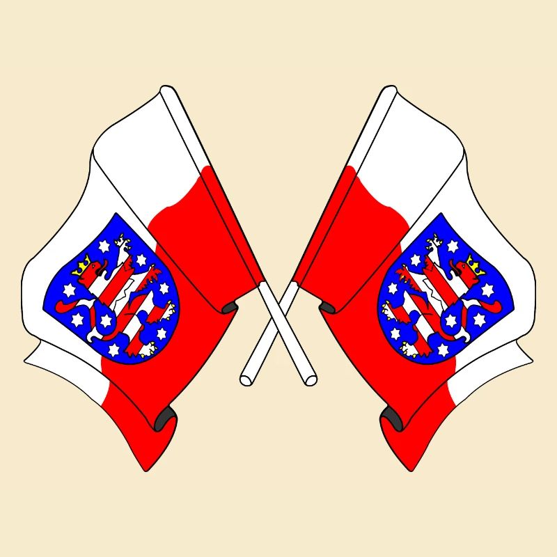 Two flags crossed Thuringia