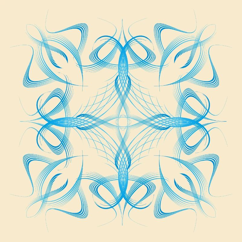 Delicate dynamic blue line pattern