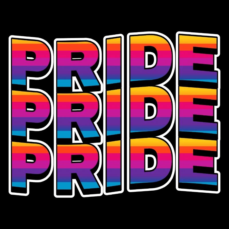 Pride Regenbogen Schriftzug