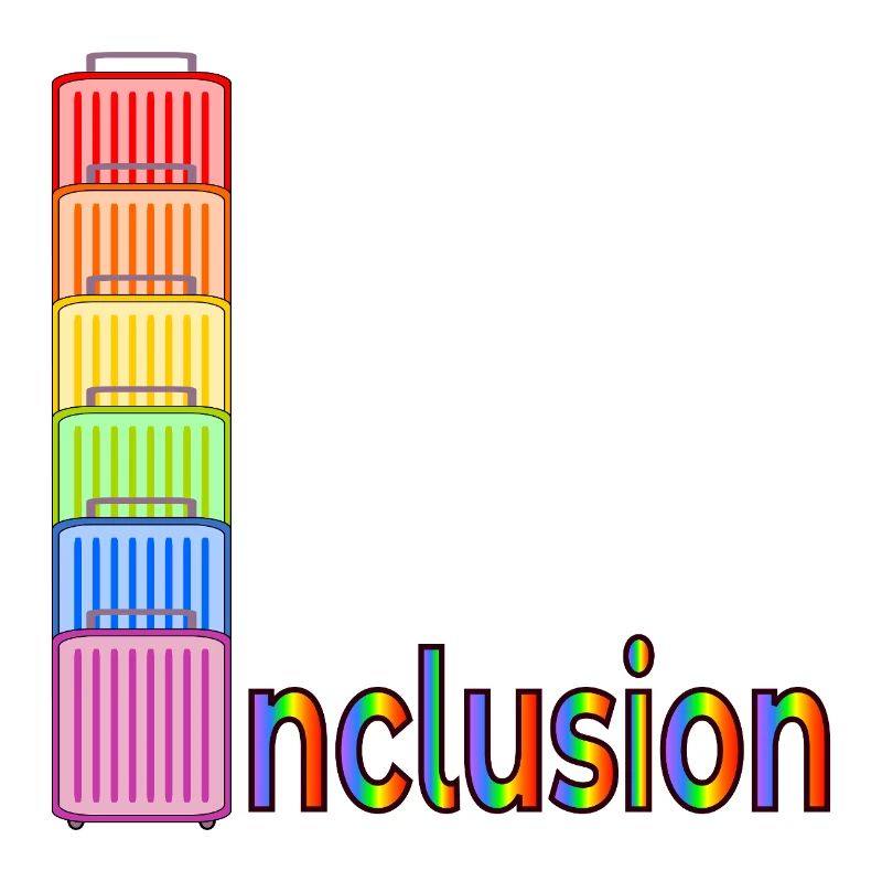 INCLUSION PRIDE RAINBOW SUITCASE