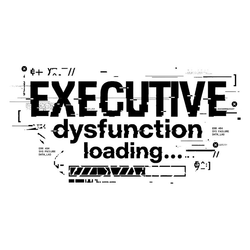 Executive Dysfunction Loading ADHD Humor Design