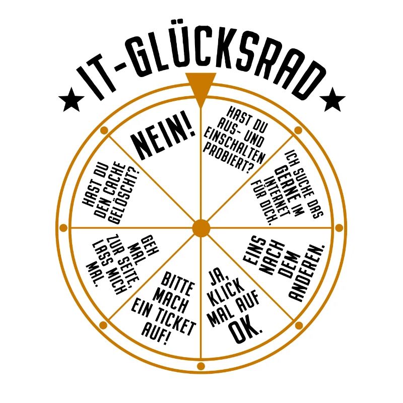 IT Support Glücksrad Service Desk IT Helpdesk Nerd