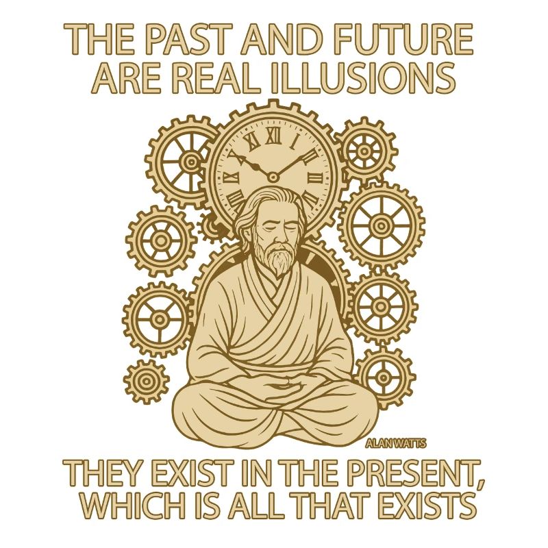 Alan Watts Present Time Quote Tee