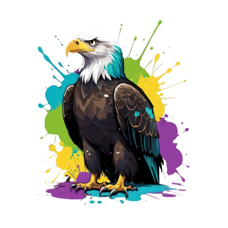 Colorful Eagle Color Splash