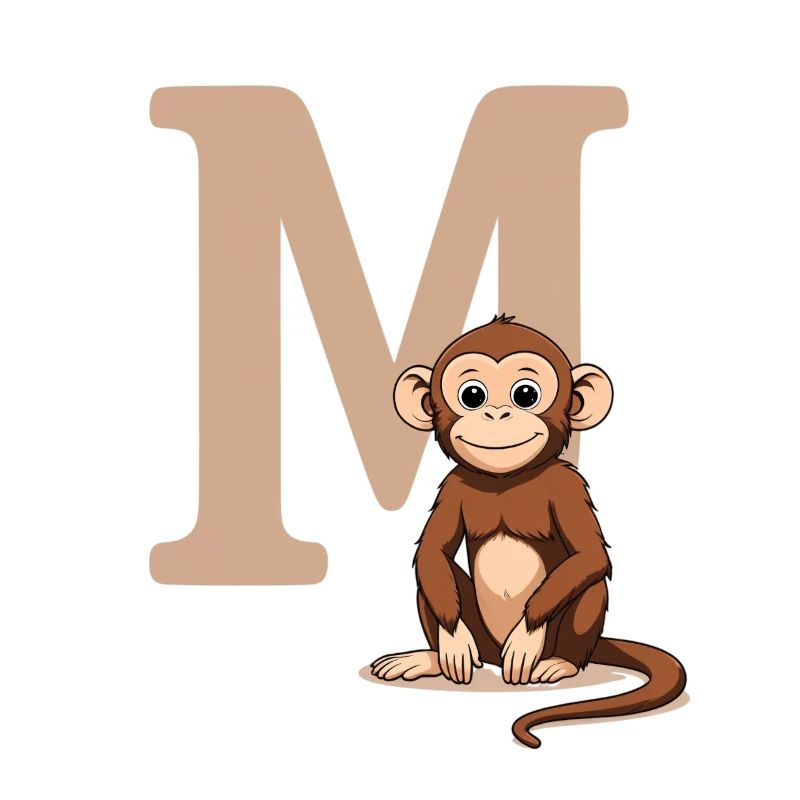 Conception MonkeyM avec la lettre majuscule M