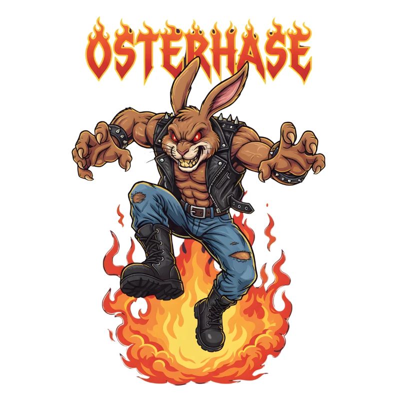 Heavy Metal Easter Bunny Rocker Easter Hardcore Bunny