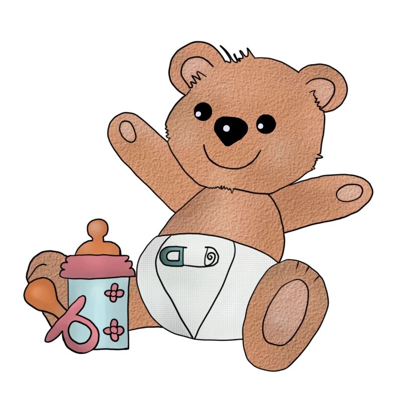 Teddy mit Flasche
