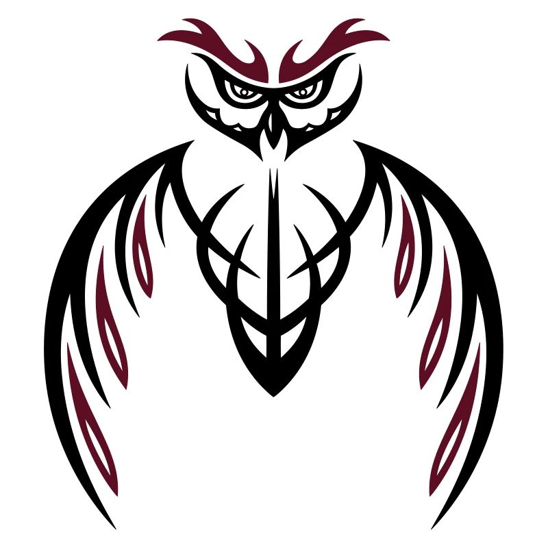 Tribal Eule, tattoo owl