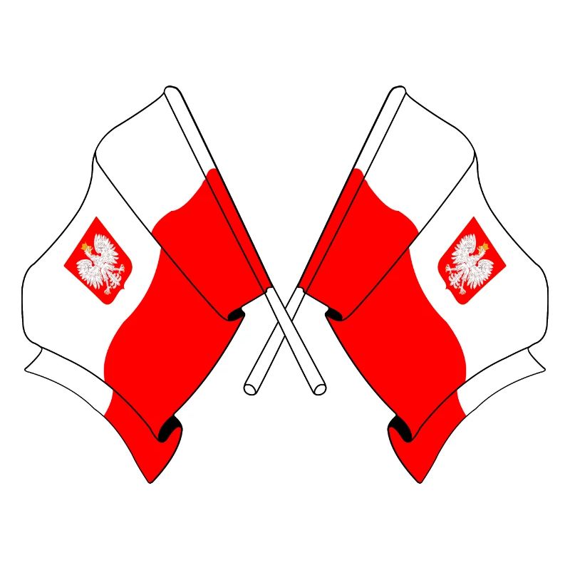 Deux drapeaux Pologne