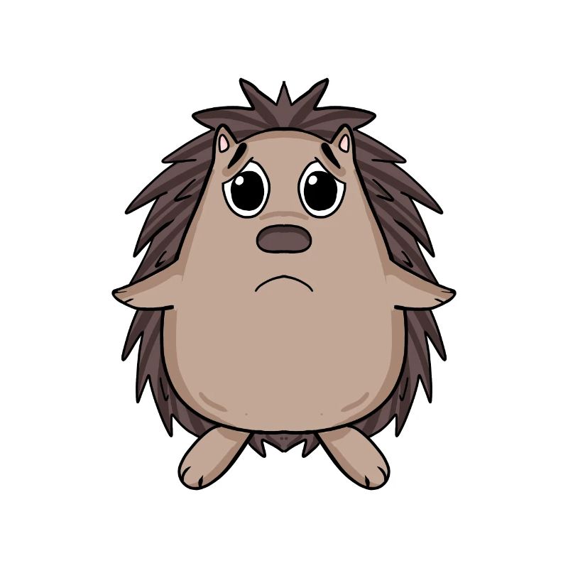 Igel Traurig - trauriger Igel