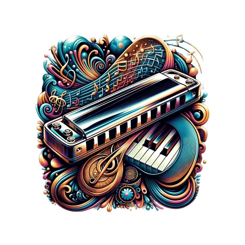 Design abstrait d'harmonica
