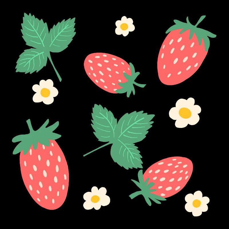 Hübsche wilde Erdbeeren Illustration