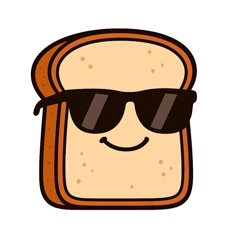 Cool bread with sunglasses