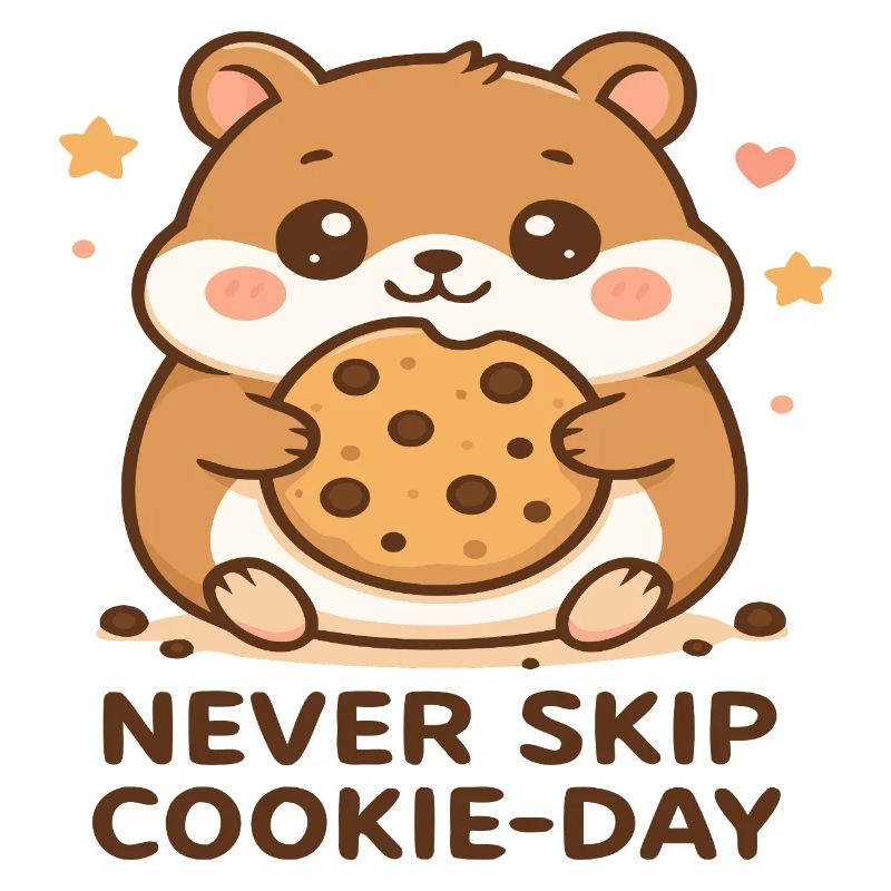 Hamster heureux des biscuits