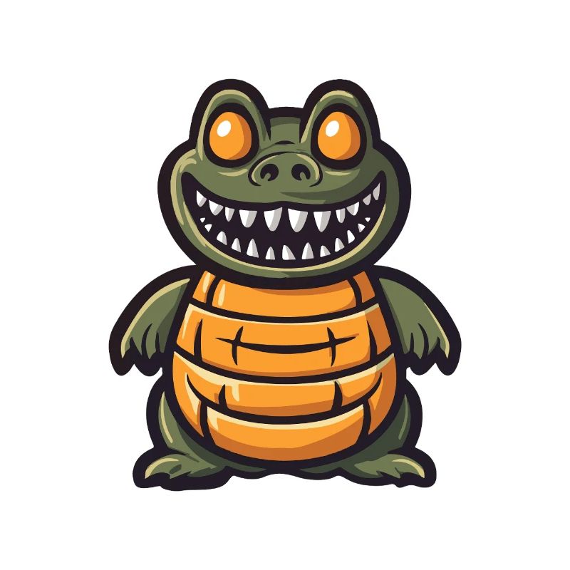 Alligator Halloween Comic Funny