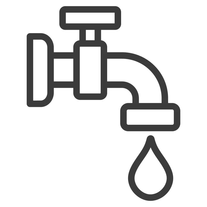 Wasserhahn mit Tröpfchensymbol